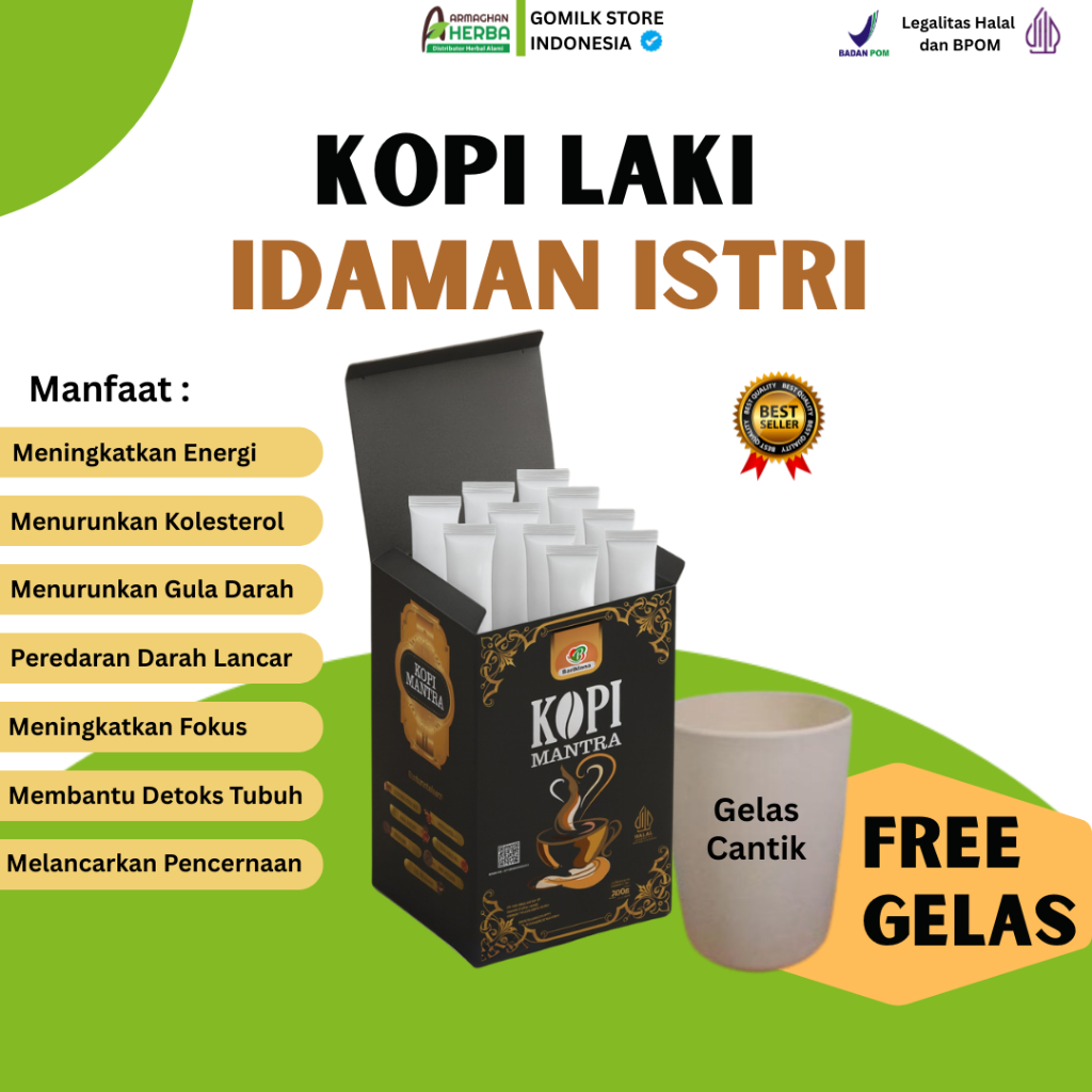 

[BISA COD] KOPI MANTRA Kopi Herbal Rempah Kopi Aman Untuk Lambung 250gr Halal BPOM