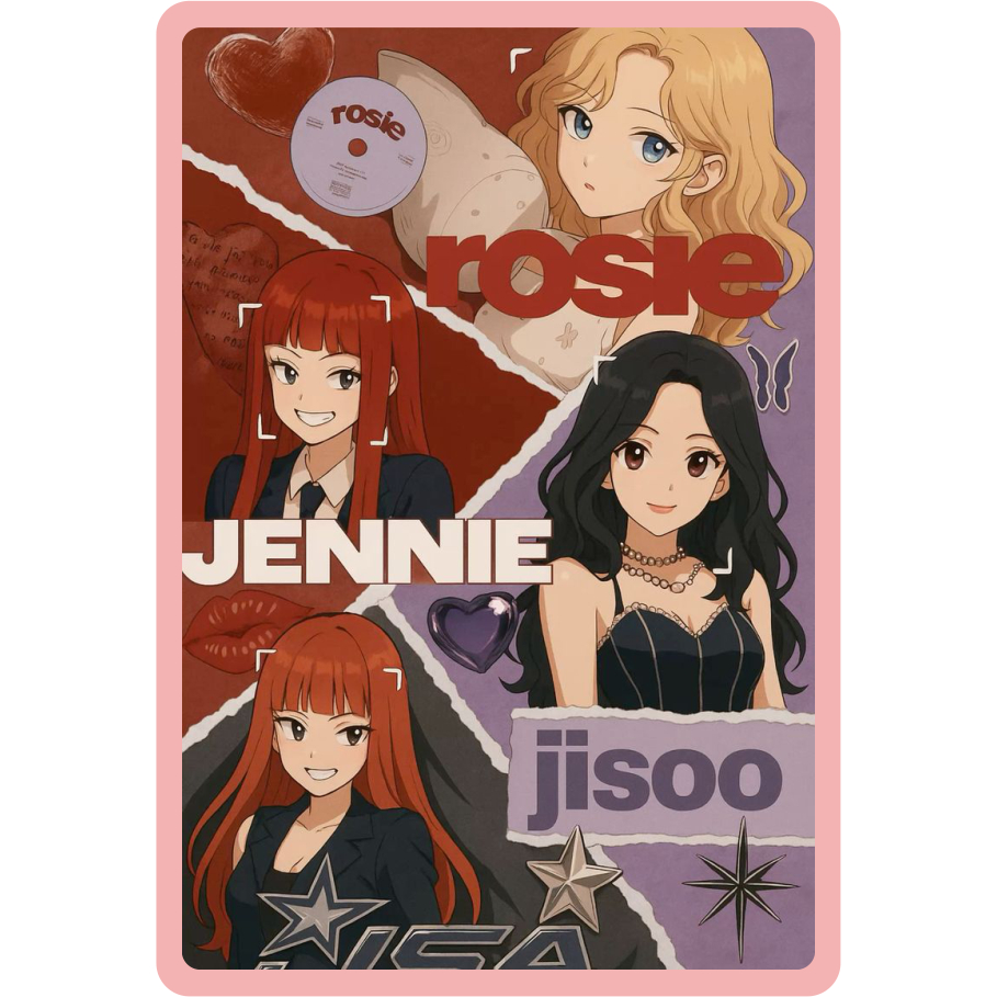 

Sticker Blackpink Embos 3D – Desain BPG - PP05 Full Member Art | Bahan PVC Anti Air