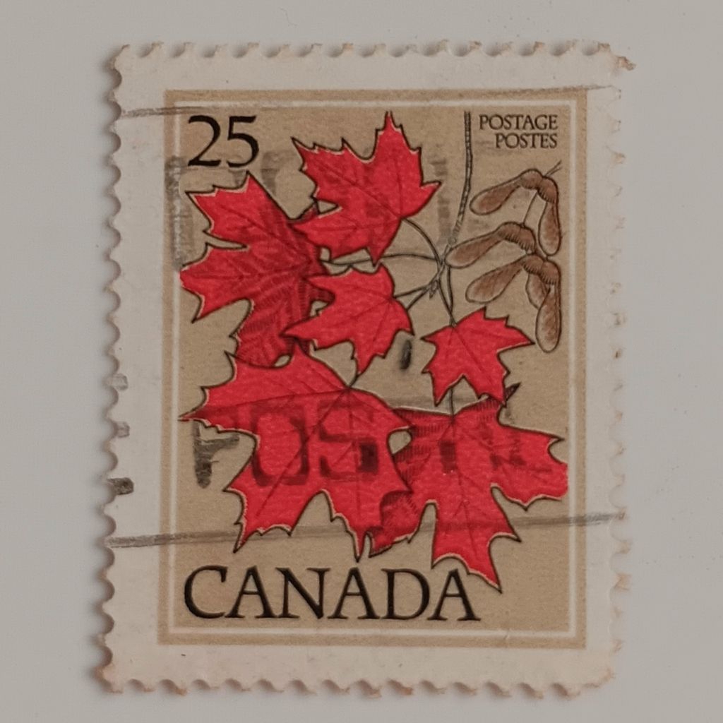 

(AD) Perangko Kanada 1977 Definitives 1977-79 (Leaves) - Sugar Maple (Acer saccharum) 25 cent Used
