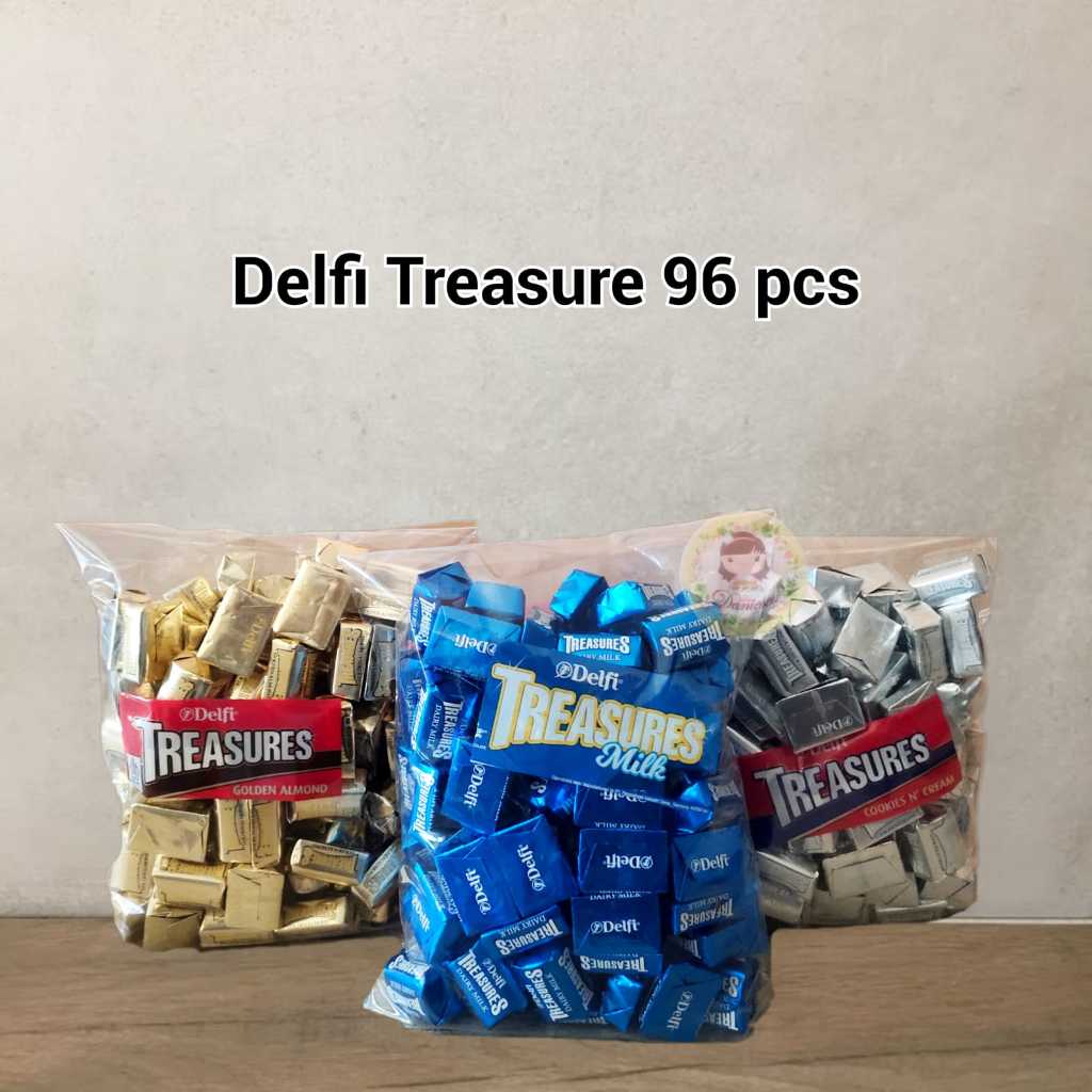 

Delfi treasure almond cookies & cream milk chocolate isi 96pcs ( ds bgr )