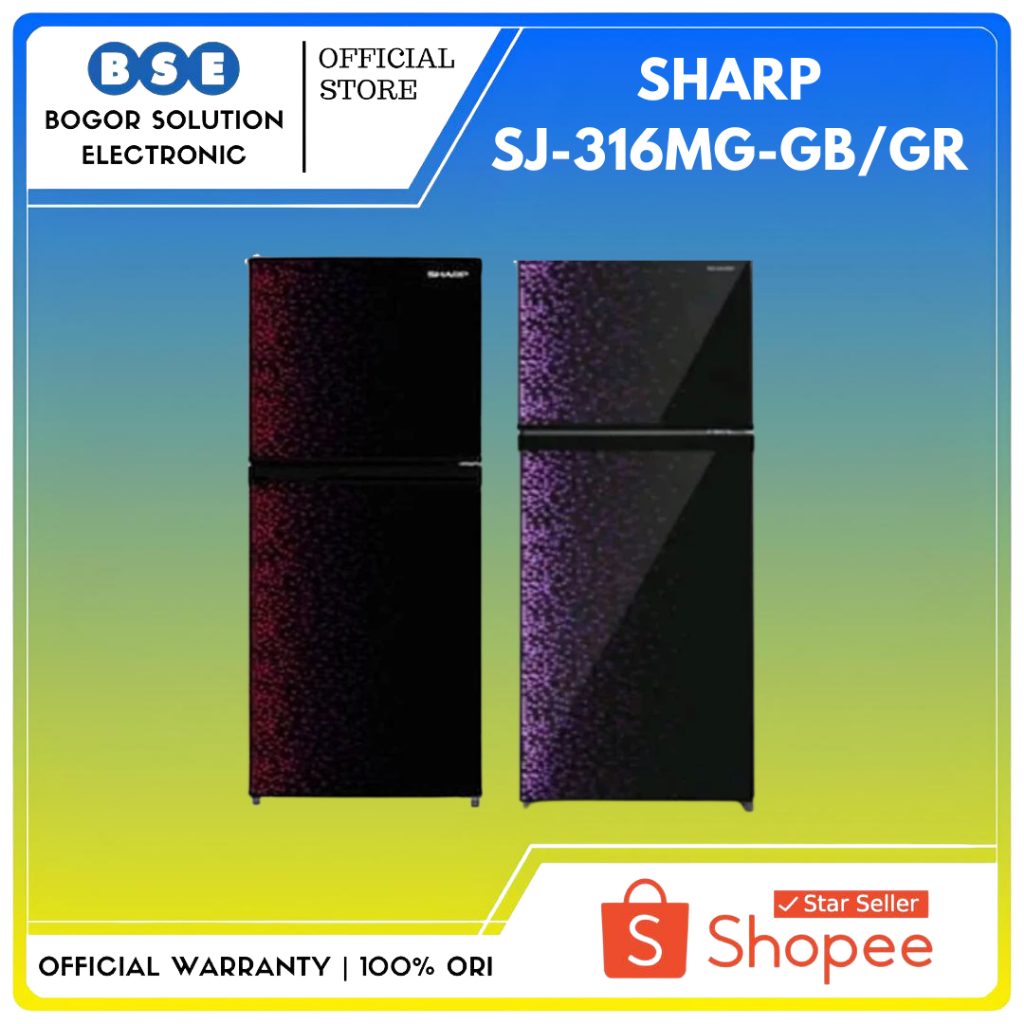 Kulkas Sharp 256Liter SJ316MG Sharp SJ-316MG-GB/GR Sharp Kulkas 256 L