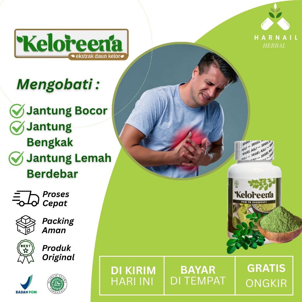 Obat Jantung Lemah Berdebar Jantung Bengkak Gagal Jantung Dengan Keloreena Kapsul Isi 50 Dan 100 Kas