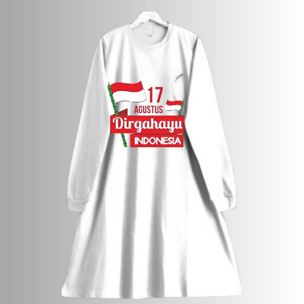 Atasan Tunik Wanita Terbaru 17 Agustusan Merah Putih Merdeka Tunik BO Size S M L XL XXL XXXL LD 90-1