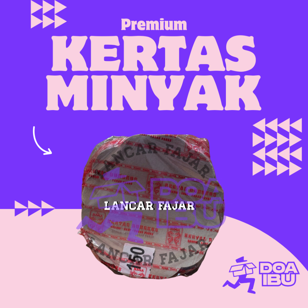 [150 lbr] kertas minyak bunga merk naga merah / naga merah 25 cm / kertas minyak bunga 25cm / kertas
