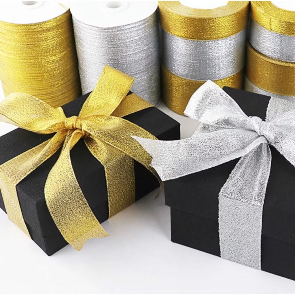 

pita gliter untuk souvenir hampers per meter