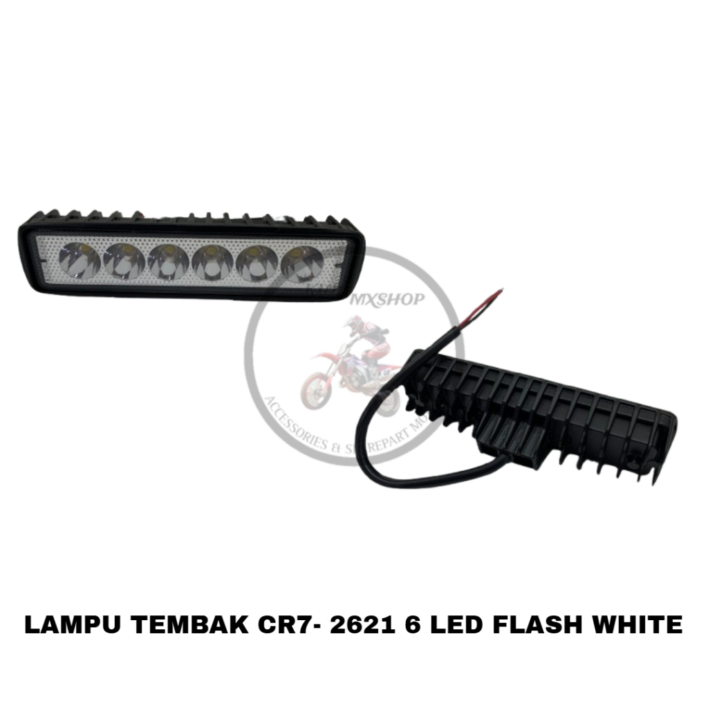 Lampu Tembak Cr7 2621 Sorot LED 6 Titik Mata Buat Motor Lampu Tembak Sorot
