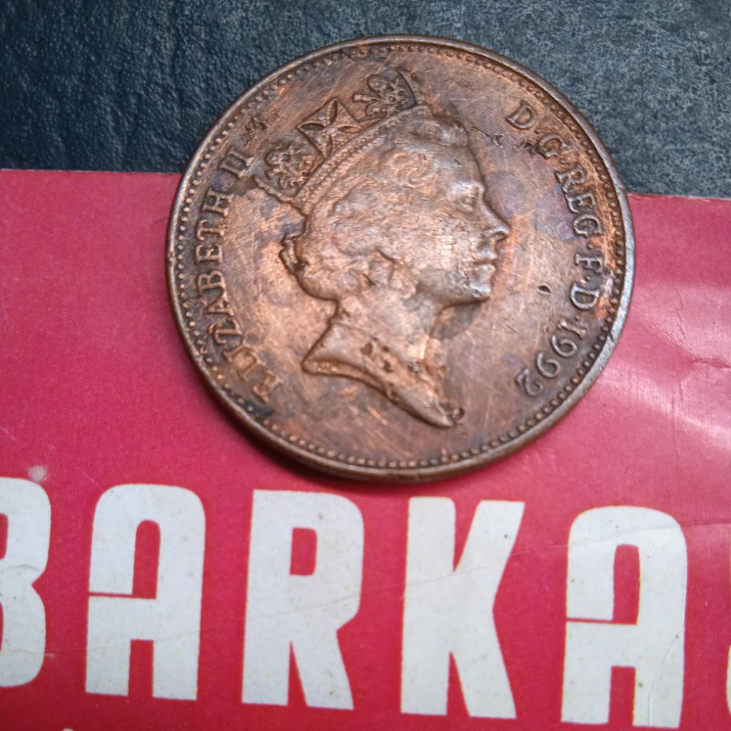 Uang Koin 2 pence tahun 1992