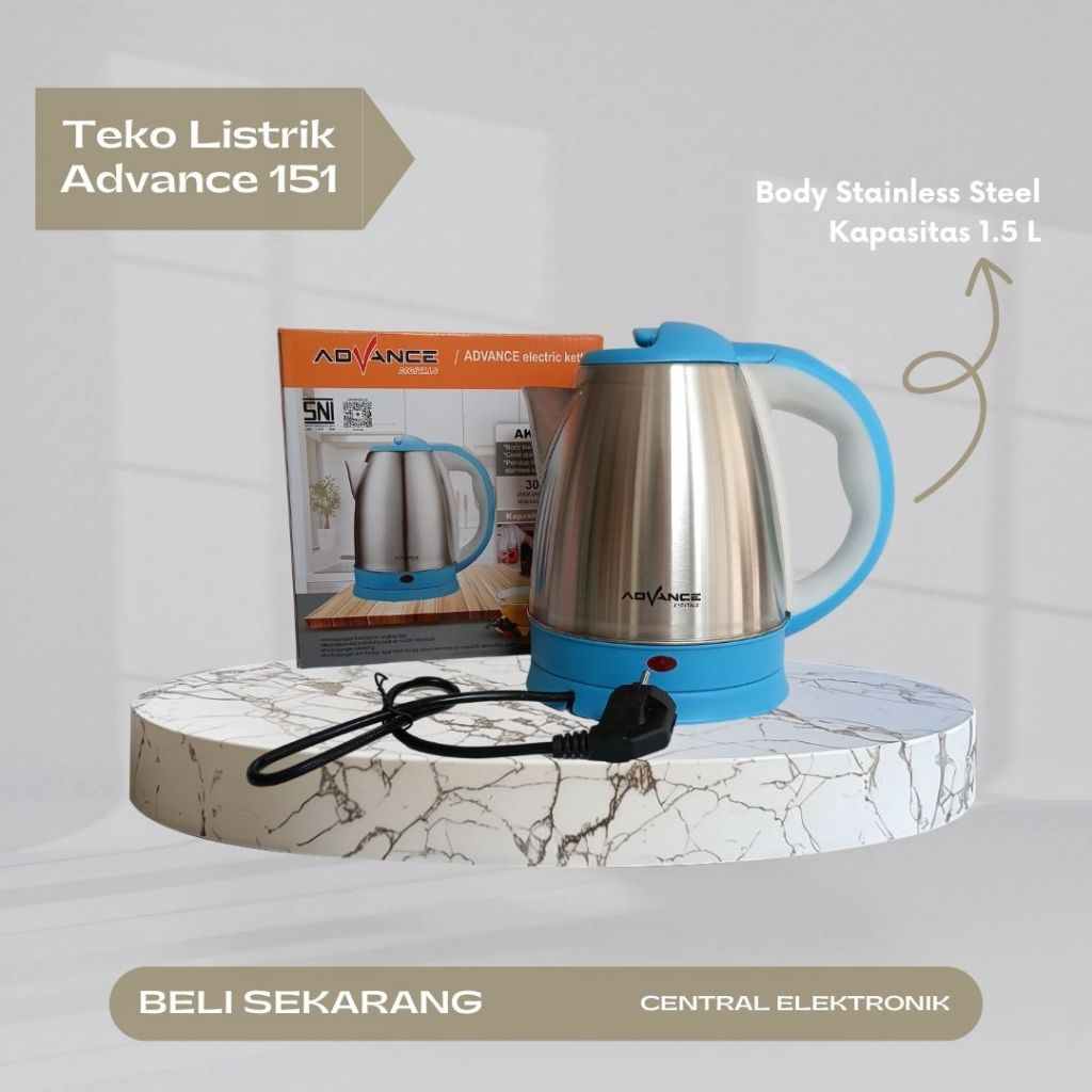 TEKO LISTRIK ADVANCE AK 151- Advance Electric Kettle AK-151