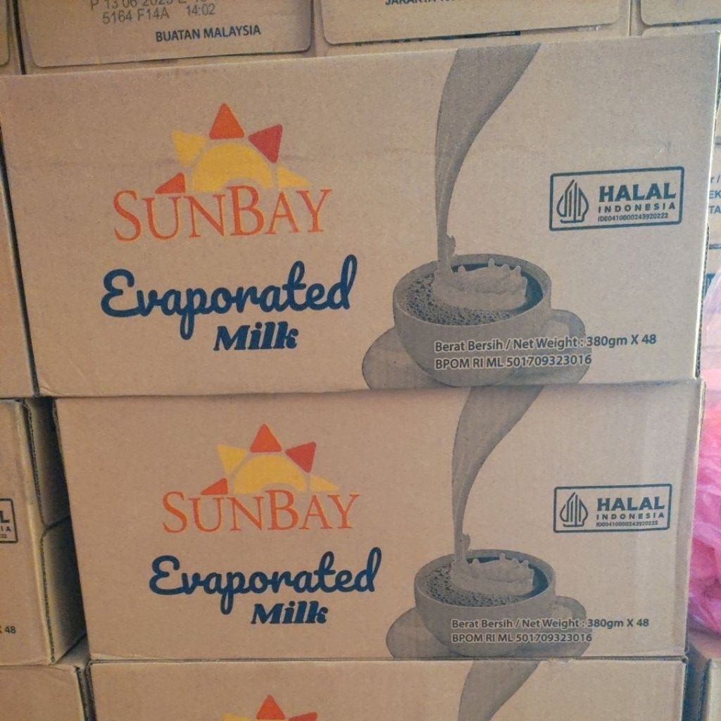 

Evaporared milk susu sunbay 1crton/dus isi 48pcs