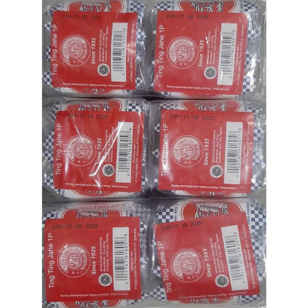 

Permen Ting Ting Jahe SINA ORI 1 Pack 80 Permen