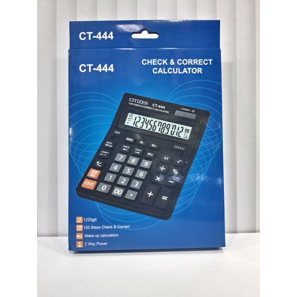 

Kalkulator Calculator CITIZEN 444 Digit Check & Correct