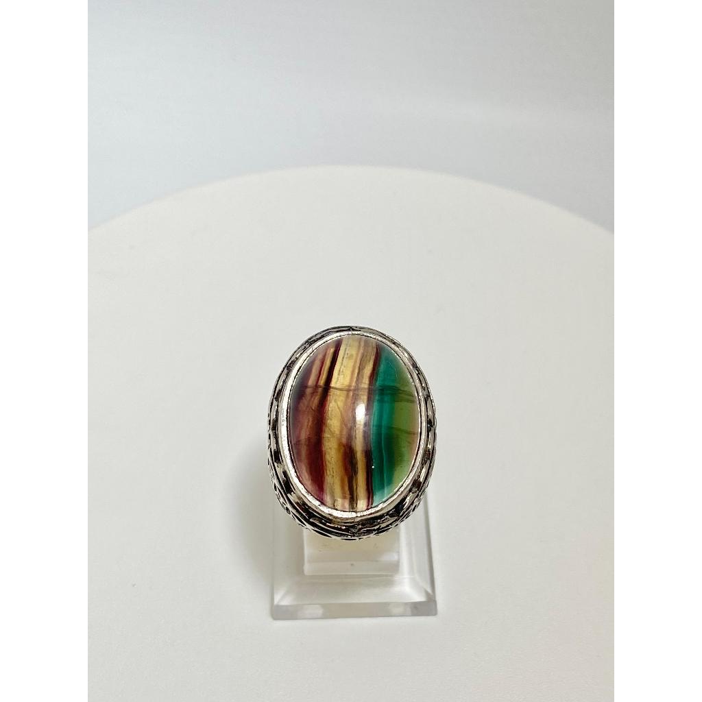 Cincin Batu Akik Fluorite Natural Alam