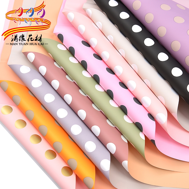 

Kertas Buket Polkadot Cellophane Flower Wrapping Paper Flowerwrap Ecer KB11