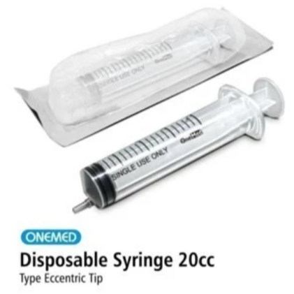 Spuit syringe 20 cc Lubang Tengah dan Lubang Pinggir Onemed Pcs