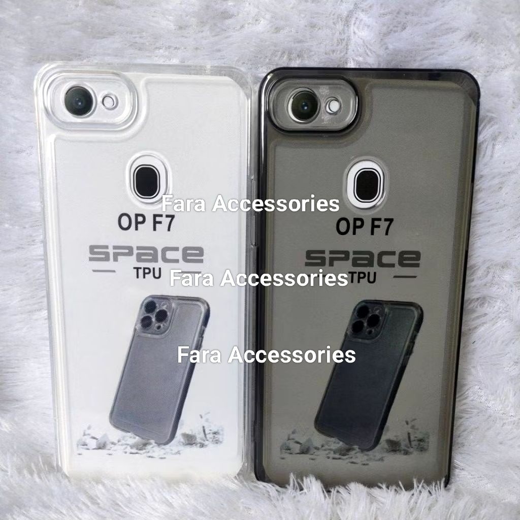 Soft Case Original Space Bening OPPO F7 Casing Transparan Pelindung Camera