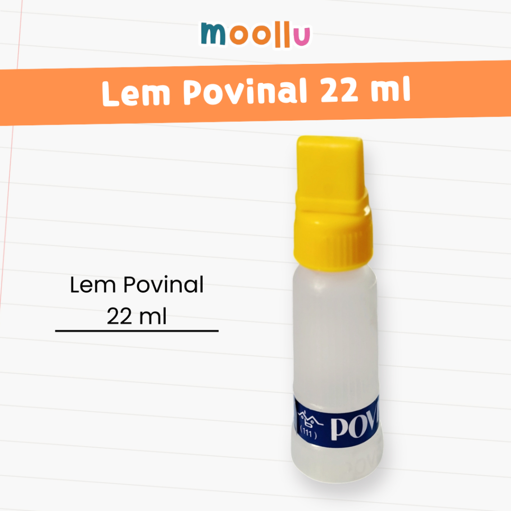 

POVINAL Lem Cair Povinal 22 ml Lem Kertas Lem Cair Lem Bening Kuat Lem Cair Kecil