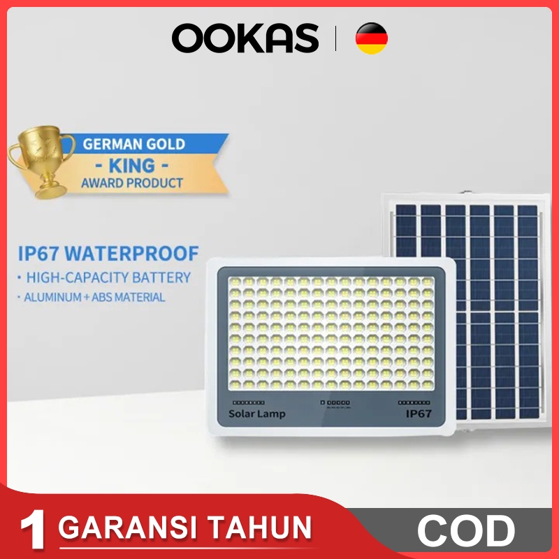 【COD】OOKAS HOME Lampu Tenaga Surya Lampu Solar Tenaga Surya Lampu led surya Solar cell Lampu outdoor
