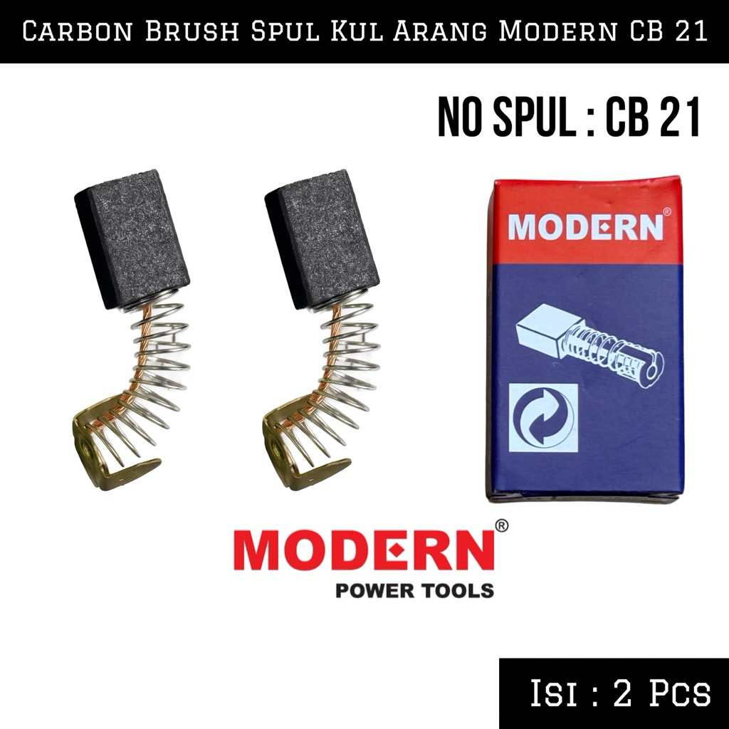 Carbon Brush Kul Spul Arang Modern CB 21 | Spul Mesin Bor Jiz 13 Gerinda M 2360 B