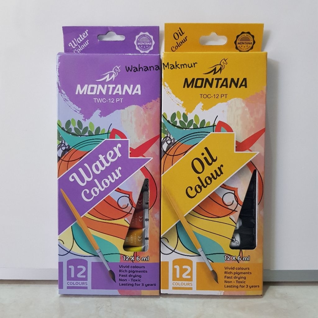 

Cat Air/ Cat Minyak Set 12 Warna