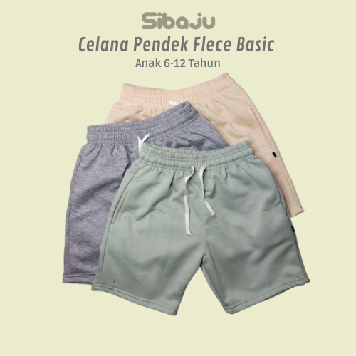 Celana Pendek Harian Anak Laki-Laki 6-12 Tahun Kolor Polos