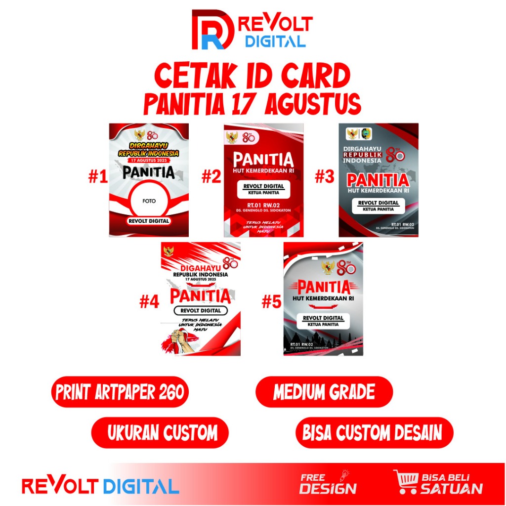 

Paket Nametag Panitia Kemerdekaan 17 Agustus dan Nametag plus Tali Murah (FREE DESIGN)