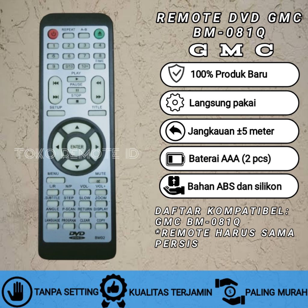 REMOT REMOTE DVD GMC BM-081Q