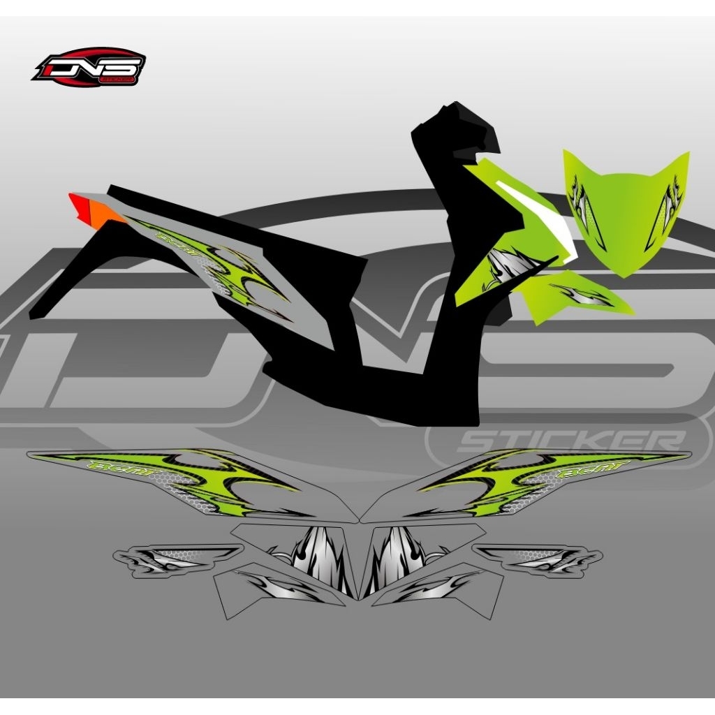 Striping stiker transparan Beat fi Vietnam style varky gen 2