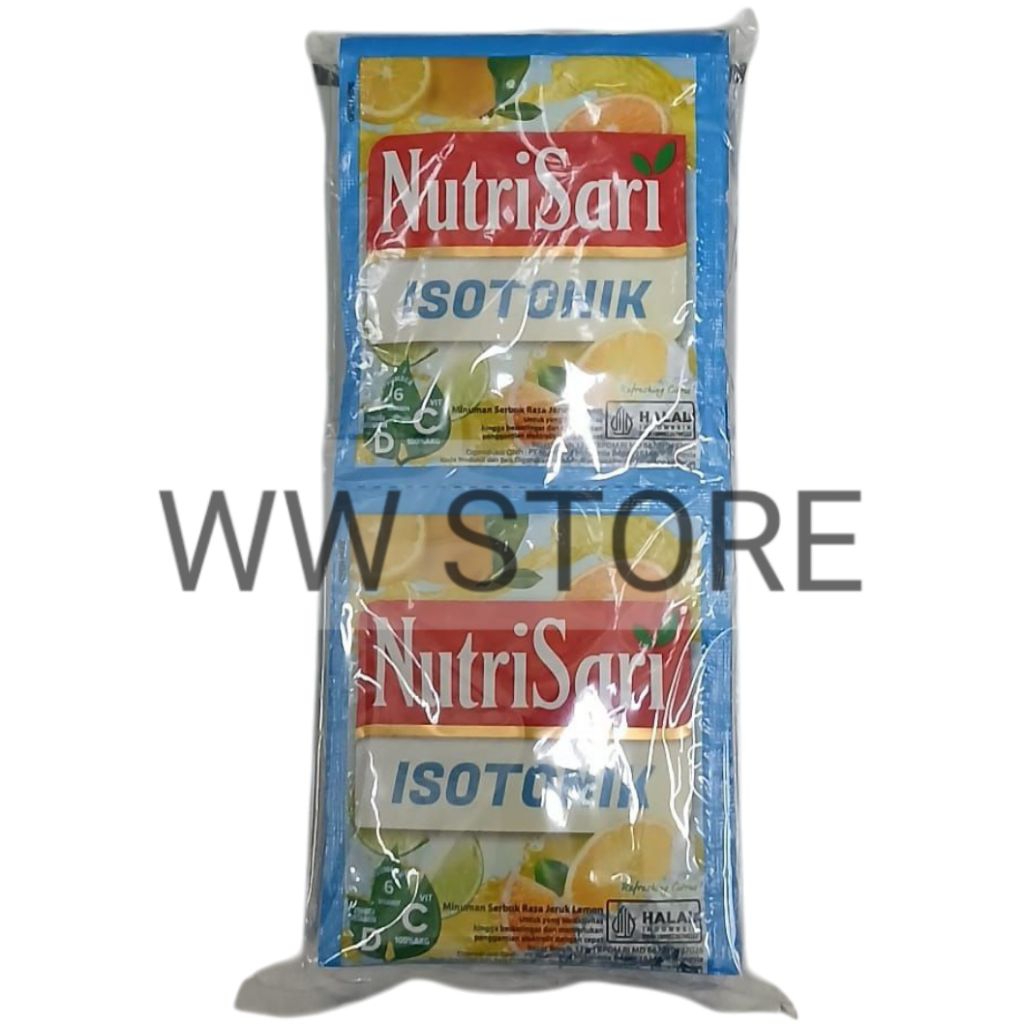

Minuman serbuk bubuk rasa jeruk lemon halal MUI NutriSari Nutri Sari ISOTONIK Isotonic Instant Powder Drink 10x11g