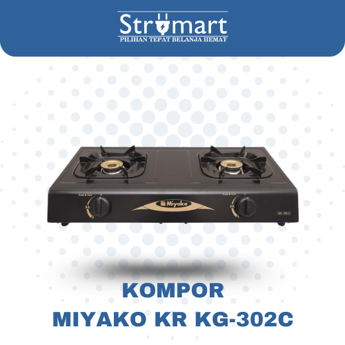 Kompor Miyako 2 Tungku KG-302C / Kompor Gas 2 Tungku
