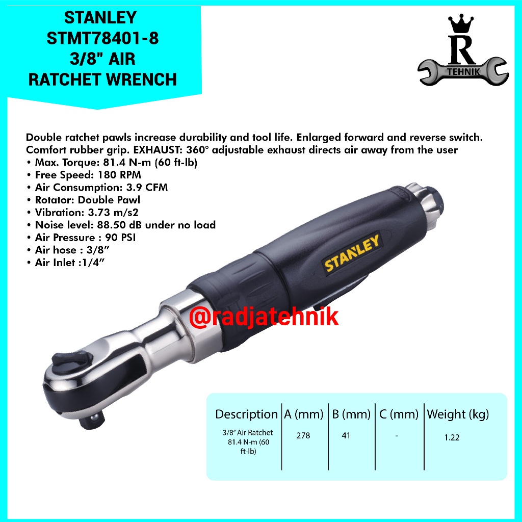 STANLEY  STMT78401 Air Impact Wrench  Air Impact Wrench 8 3/8"  Alat Kunci Shock  Alat Tukang Serbag