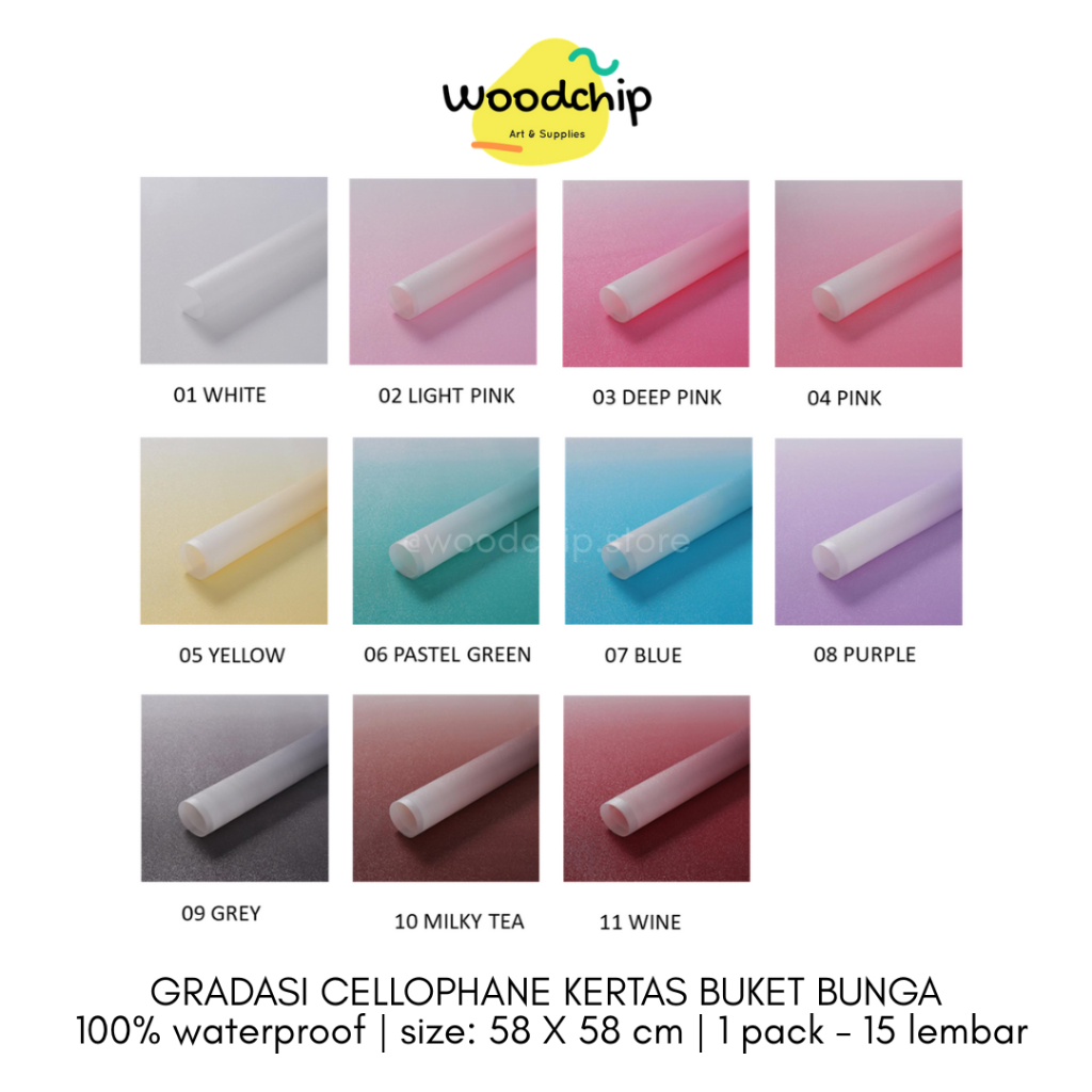 

[LEMBAR] GRADASI CELLOPHANE | KERTAS BUKET BUNGA BOUQUET KERTAS KADO WRAPPING PAPER GLITTER BUNGKUS