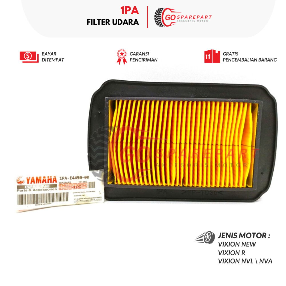 1PA FILTER UDARA MOTOR YAMAHA VIXION NEW / SARINGAN UDARA MOTOR VIXION NEW / AIR FILTER / FILTER SAR