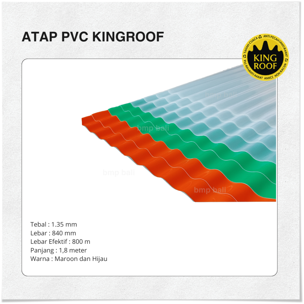 ATAP PVC GELOMBANG KINGROOF
