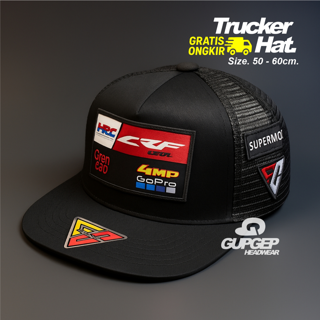 Premium Topi Snapback Racing - Topi Dewasa Design Unisex - Bordir CRF