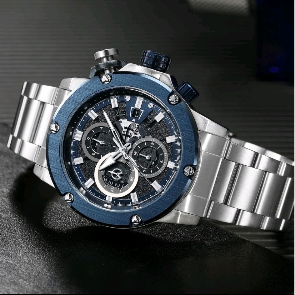 BUY 1 GET 1..JAM TANGAN PRIA ORIGINAL CHRONO AKTIF SEMUA EVANS JAYDEN 9616 RT