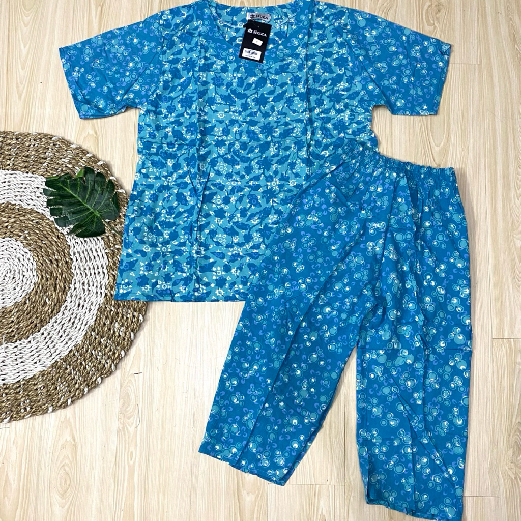 (H2) Batik Huza Setelan Celana 3/4 Standar