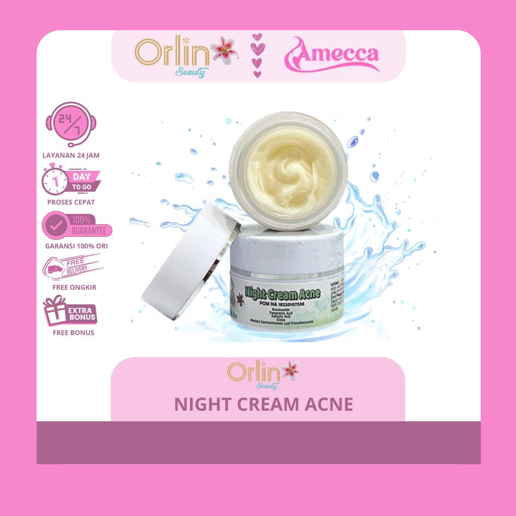 [COD] Acne Night Cream Orlin Beauty Skincare | Acne Orlin Beauty | Cream Jerawat Orlin