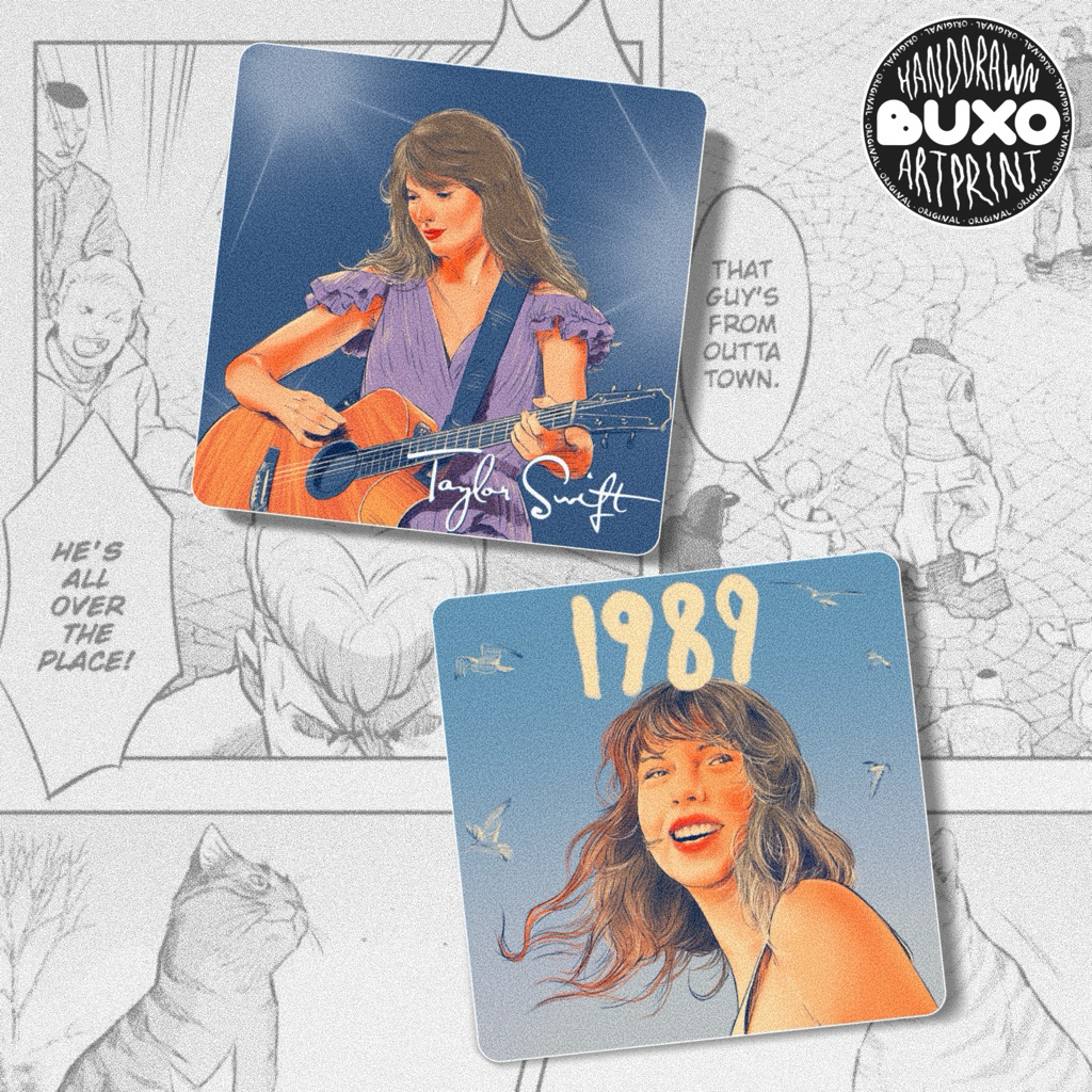 

buxo - TAYLOR SWIFT 1989 vinyl sticker premium waterproof - merchandise swifties lucu unik aesthetic y2k aksesoris laptop hp tumbler