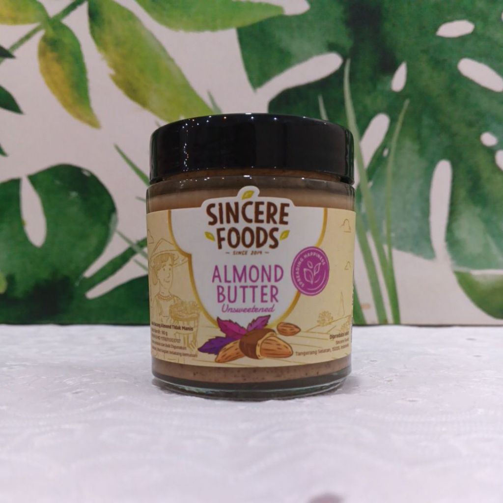 

Sincere Food Almond Butter Unsweetened/ Selai Kacang Almond Tidak Manis 90gr