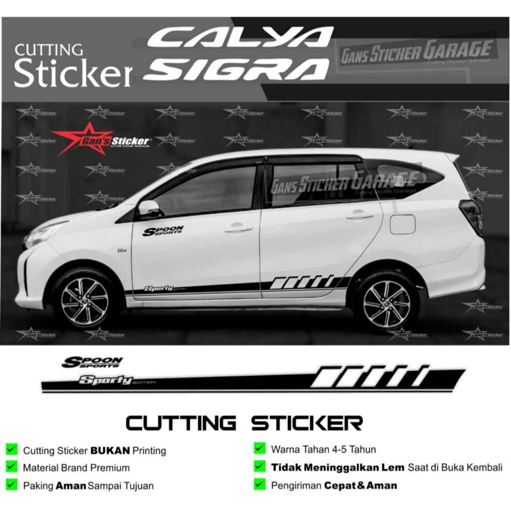 Sticker Mobil Toyota Calya Daihatsu Sigra Aksesoris Calya Sigra