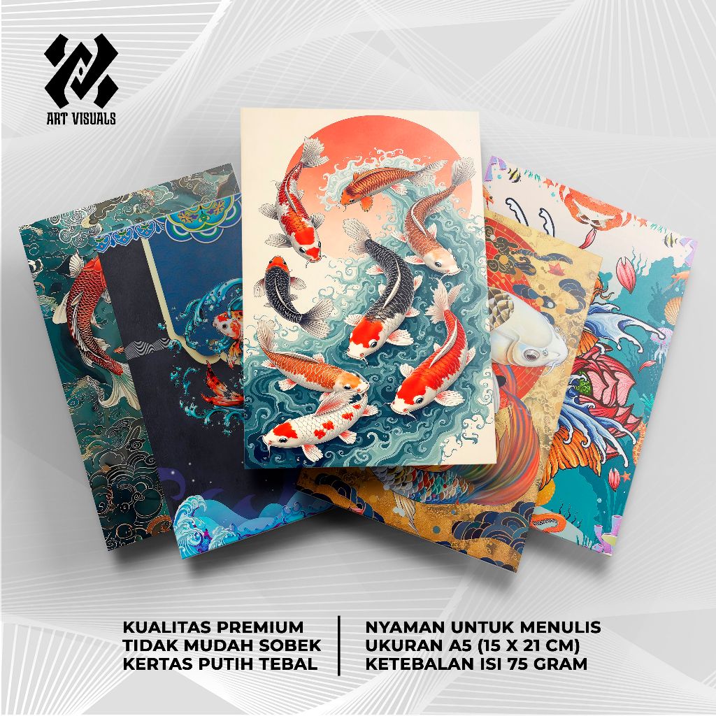 

Buku Tulis Custom Tema Ikan KOI Terlengkap Termurah Model Bebas Pilih Foto/Buku Tulis Sekolah/Buku Catatan