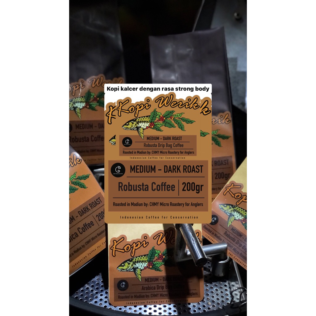 

Robusta Coffee (Kopi Robusta)200Gr- Kopi Werik - Kopi Mancing Kalcer,Kopi Outdoor