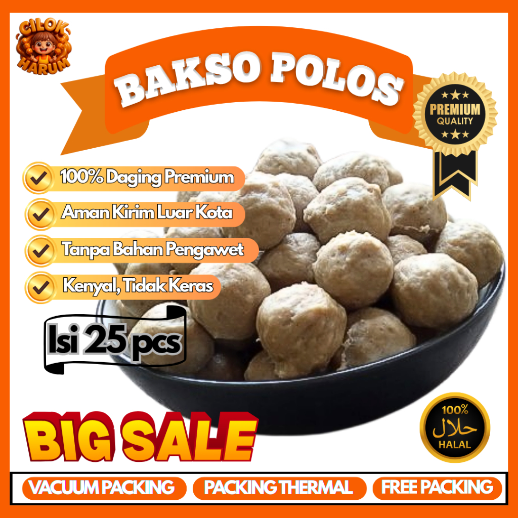 

Bakso Hemat isi 25 pcs - Halal, Tanpa Pengawet Msg | Cocok untuk Instan