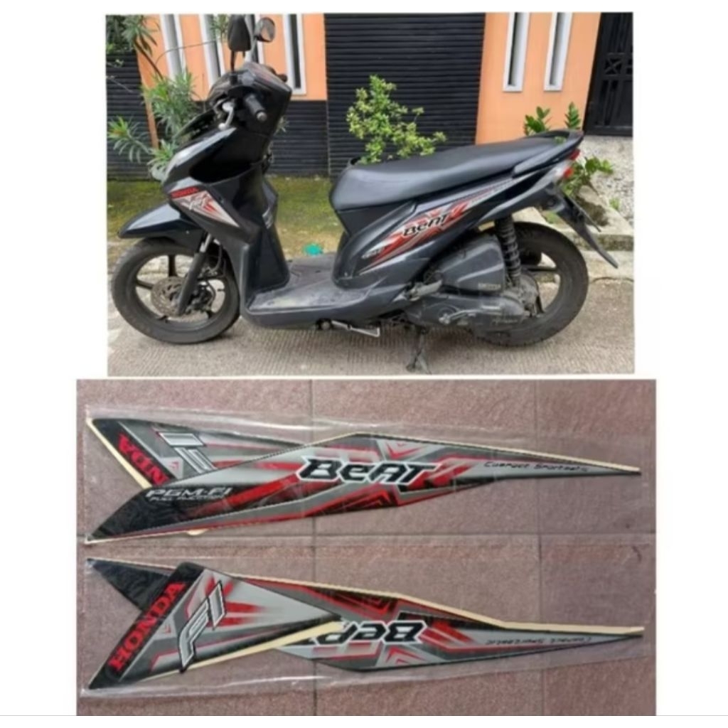 STIKER STRIPING LIS BODY HONDA BEAT X FI ORI 2015 FUL SET BODY MOTOR