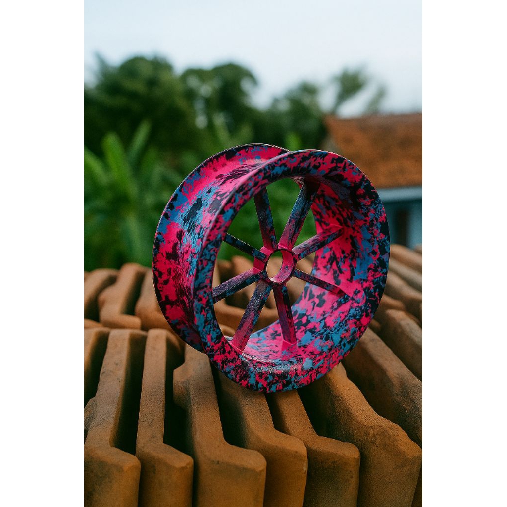 Gulungan Benang Layangan/Bladu BerMotif Unik / Model Brazil / Bahan Tebal 4,3 mm /Ukuran 4 inch/Mura