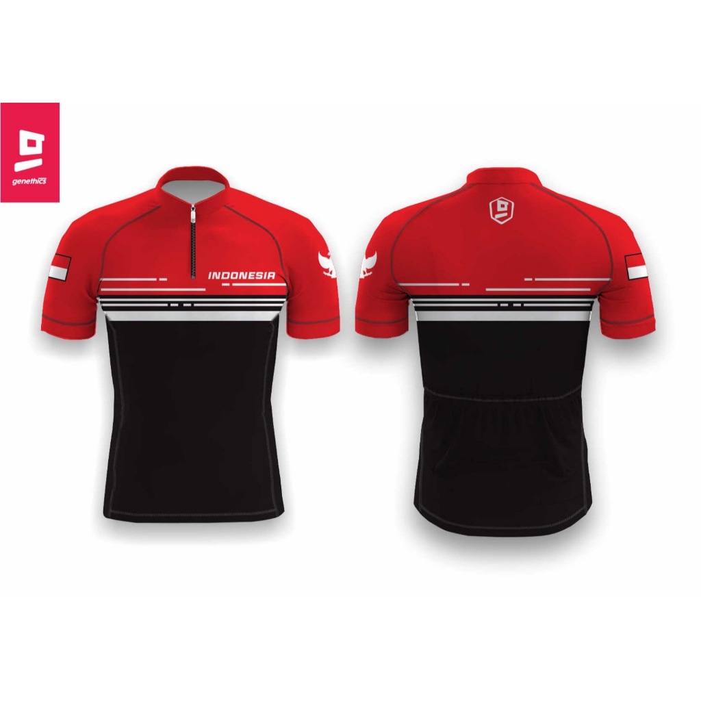 JERSEY SEPEDA KEMERDEKAAN INDONESIA HUT RI KE-80 - JERSEY SEPEDA ROADBIKE GENETHICS - JERSEY INDONES