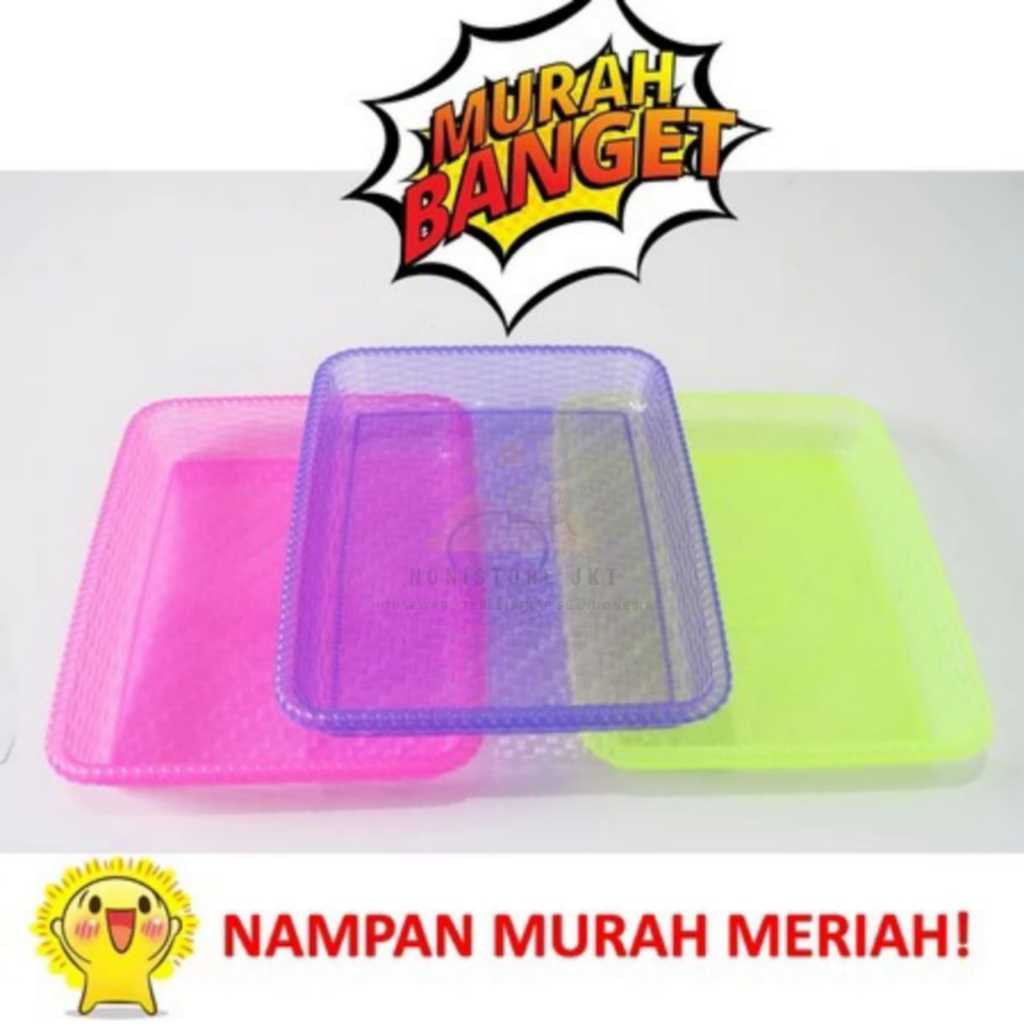 Nampan Plastik Persegi Panjang Nampan Kotak Tebal Tidak Mudah Pecah
