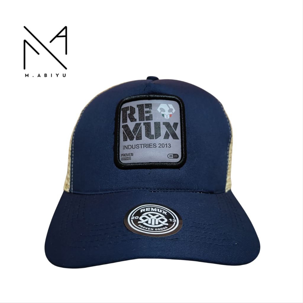 M.ABIYU Topi Fashion Cowo Topi Jaring Pria Wanita Topi Remux Keren