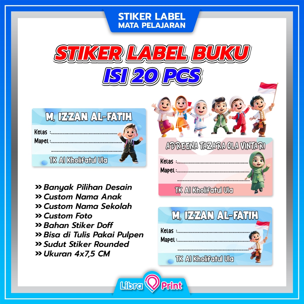 

[ISI 20 PCS] MPT - STIKER LABEL MATA PELAJARAN BUKU SEKOLAH CUSTOM FOTO