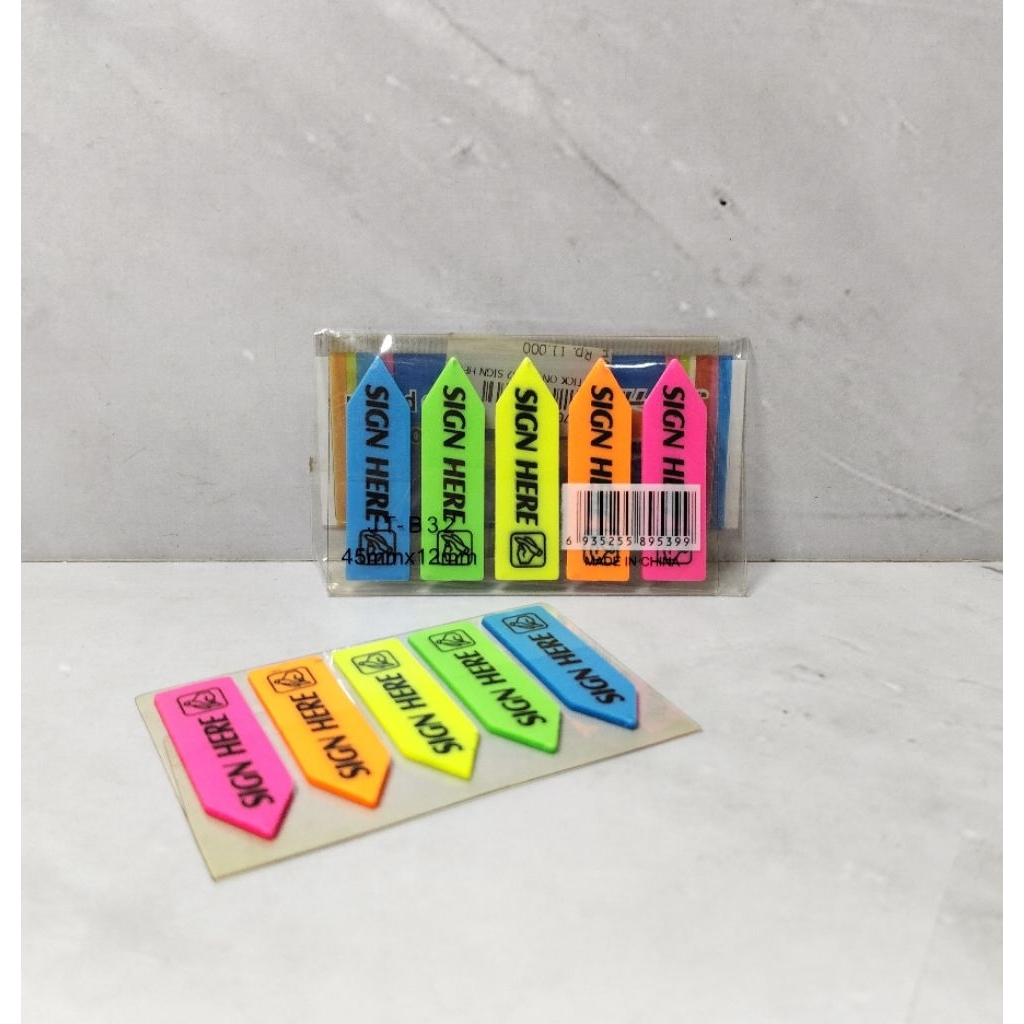 

STICKY NOTE PLASTIK / PENANDA HALAMAN / STICKY NOTE SIGN HERE - JIA TE